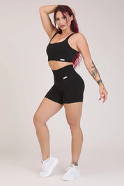 Shorts sportivi basici con tecnologia FIR Basic Nero - FGM04 - LEGGINGS ANTICELLULITE - fgm04