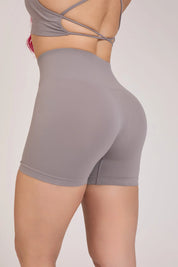 Shorts sportivi basici con tecnologia FIR Basic Grigio Satellite - FGM04 - LEGGINGS ANTICELLULITE - fgm04