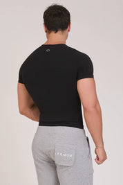 Maglia sportiva tecnica uomo Manica corta con tecnologia FIR Fgm04 2.0 Sport Unisex Nero - FGM04 - Linea Ikonic Uomo - fgm04