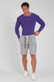 Maglia sportiva tecnica uomo Manica lunga con tecnologia FIR FGM04 Sport Unisex Viola - FGM04 - Linea Ikonic Uomo - fgm04