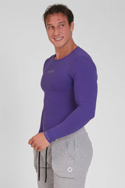 Maglia sportiva tecnica uomo Manica lunga con tecnologia FIR FGM04 Sport Unisex Viola - FGM04 - Linea Ikonic Uomo - fgm04