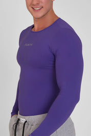 Maglia sportiva tecnica uomo Manica lunga con tecnologia FIR FGM04 Sport Unisex Viola - FGM04 - Linea Ikonic Uomo - fgm04