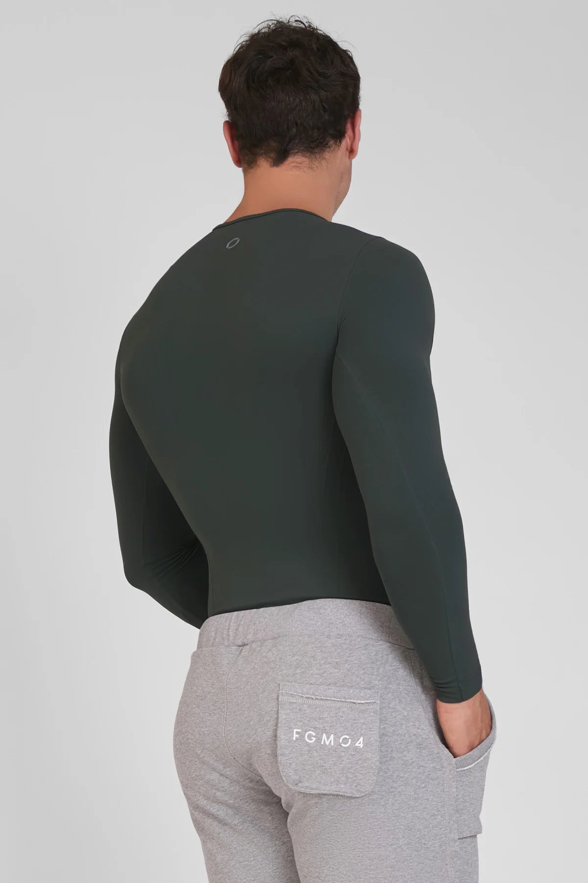 Maglia sportiva tecnica uomo Manica lunga con tecnologia FIR FGM04 Sport Unisex Coal Green - FGM04 - Linea Ikonic Uomo - fgm04