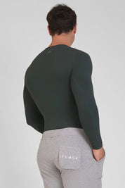 Maglia sportiva tecnica uomo Manica lunga con tecnologia FIR FGM04 Sport Unisex Coal Green - FGM04 - Linea Ikonic Uomo - fgm04
