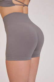 Shorts sportivi con tecnologia FIR soft push up senza arricciatura Confidence Grigio Satellite - FGM04 - LEGGINGS ANTICELLULITE - fgm04