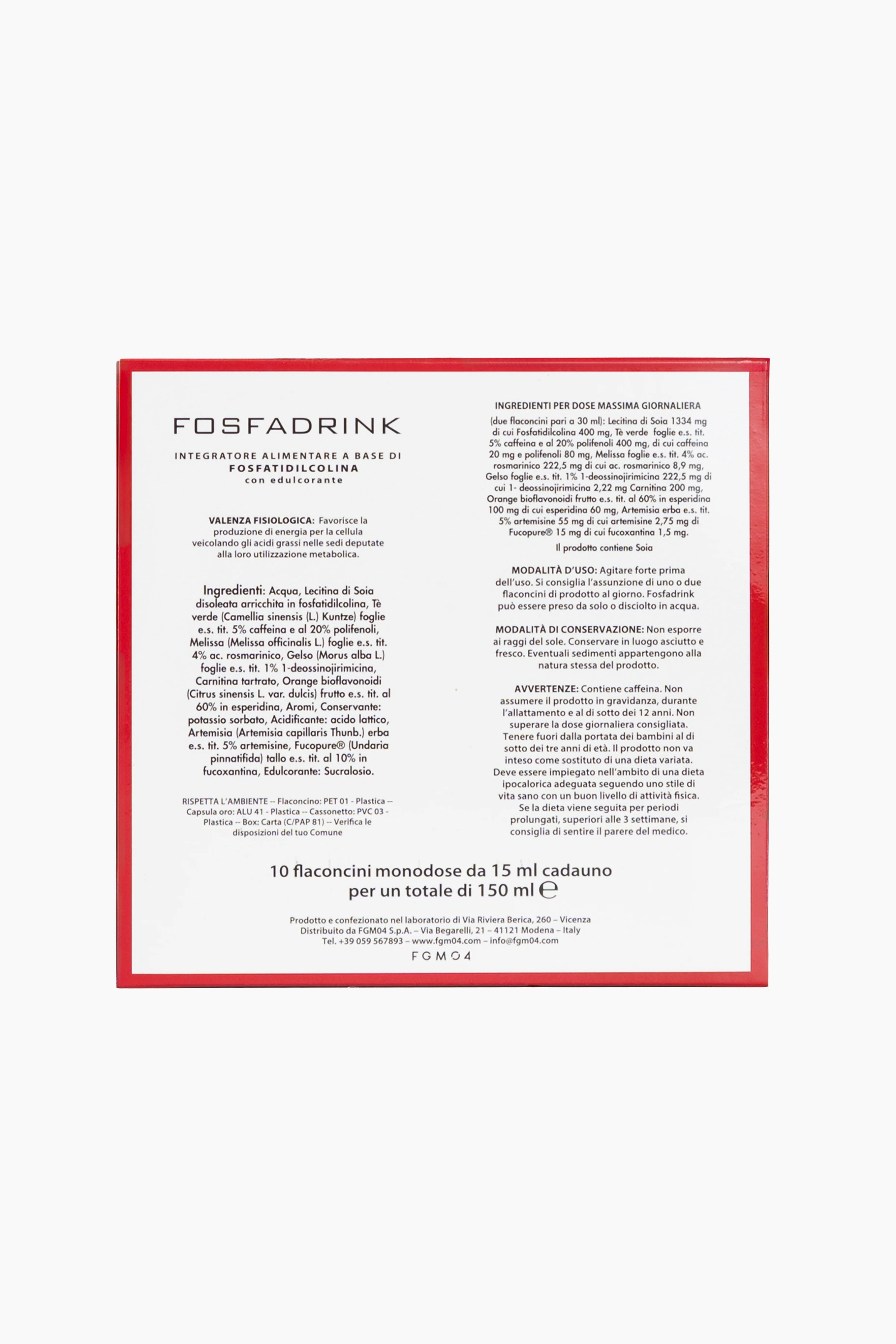 FosfaDrink 10 Flaconcini da 15 ml - FGM04 - INTEGRATORI - fgm04