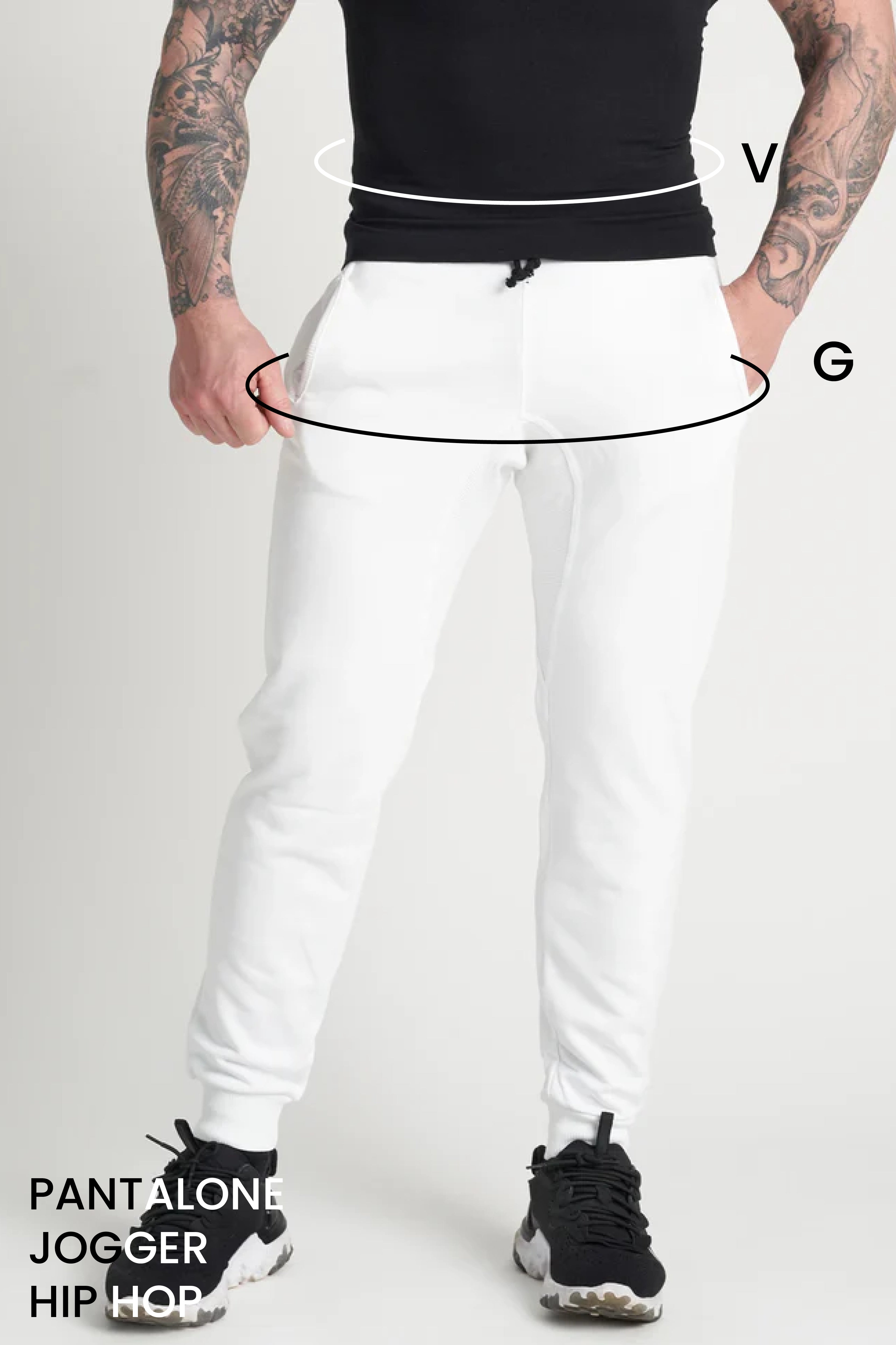 Guida alle taglie: pantalone jogger hip hop ikonic uomo
