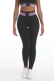 Leggings Ikona Nero e Rosa Ortensia - FGM04 - OFFERTE SPECIALI - fgm04