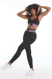 Leggings Ikona Nero e Rosa Ortensia - FGM04 - OFFERTE SPECIALI - fgm04