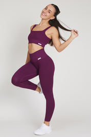 Leggings Push Up Essence BambùFIR Dark Purple - FGM04 - LEGGINGS ANTICELLULITE - fgm04