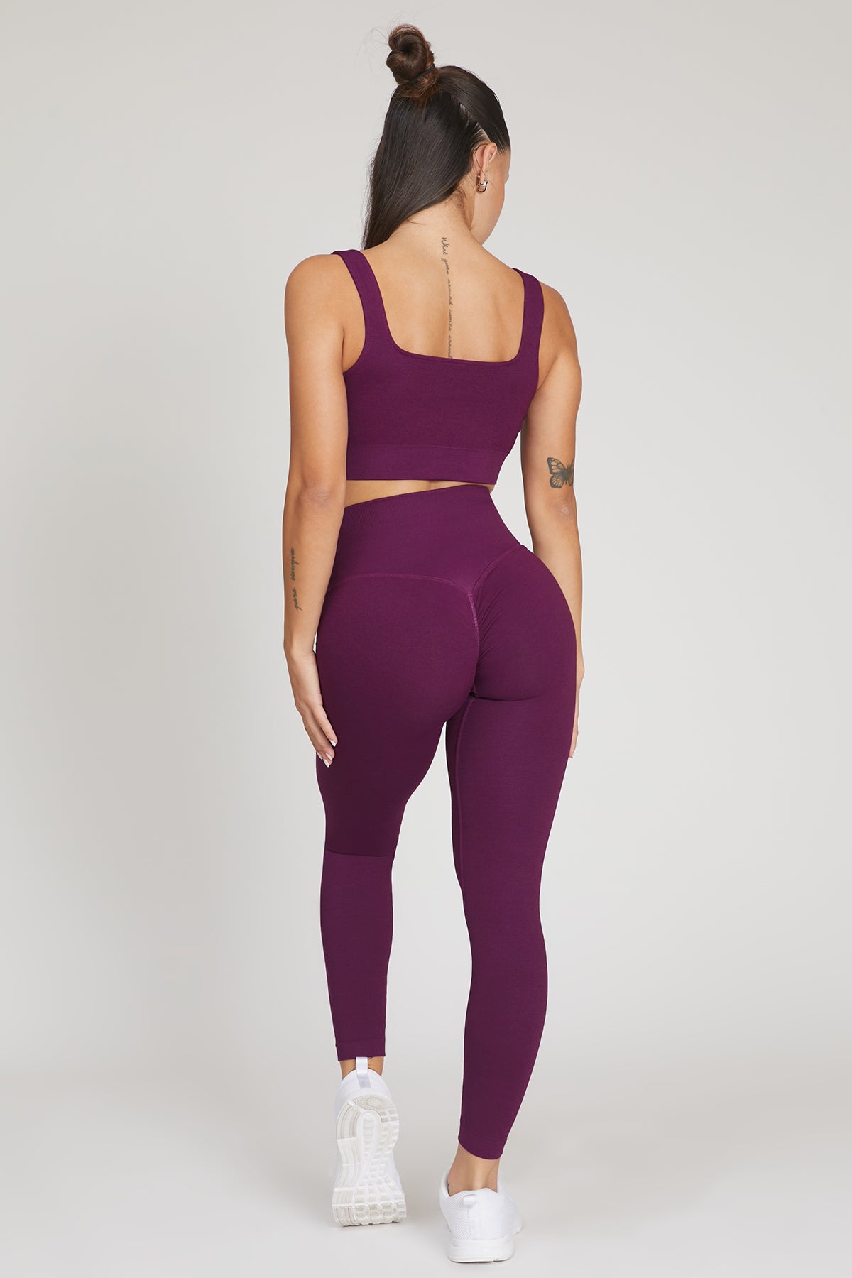 Leggings Push Up Essence BambùFIR Dark Purple - FGM04 - LEGGINGS ANTICELLULITE - fgm04