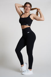 Leggings sportivi con tecnologia FIR push up con arricciatura a bolle Candy Bubble Cryofir Nero - FGM04 - LEGGINGS ANTICELLULITE - fgm04