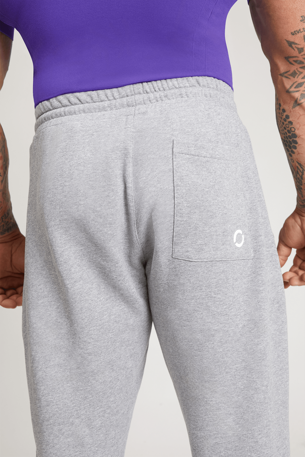 Pantaloni della tuta sportivi in cotone Pantalone Jogger Ikonic FW 24/25 Grigio Chiaro Melange Uomo - FGM04 - Linea Ikonic Uomo - fgm04