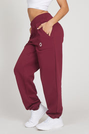 Pantaloni della tuta sportivi in cotone Jogger Slim Ikonic FW 24/25 Borgogna - FGM04 - Linea Ikonic - fgm04