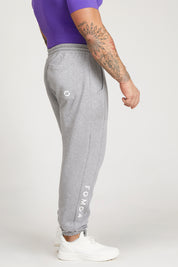Pantaloni della tuta sportivi in cotone Pantalone Jogger Ikonic FW 24/25 Grigio Chiaro Melange Uomo - FGM04 - Linea Ikonic Uomo - fgm04