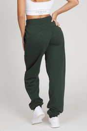 Pantaloni della tuta sportivi in cotone Jogger Slim Ikonic FW 24/25 Verde Pino - FGM04 - Linea Ikonic - fgm04