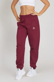 Pantaloni della tuta sportivi in cotone Jogger Slim Ikonic FW 24/25 Borgogna - FGM04 - Linea Ikonic - fgm04