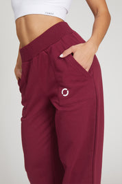 Pantaloni della tuta sportivi in cotone Jogger Slim Ikonic FW 24/25 Borgogna - FGM04 - Linea Ikonic - fgm04