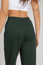 Pantaloni della tuta sportivi in cotone Jogger Slim Ikonic FW 24/25 Verde Pino - FGM04 - Linea Ikonic - fgm04