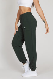 Pantaloni della tuta sportivi in cotone Jogger Slim Ikonic FW 24/25 Verde Pino - FGM04 - Linea Ikonic - fgm04