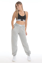 Pantalone Jogger Slim Donna Grigio Moonstone - FGM04 - Linea Ikonic - fgm04