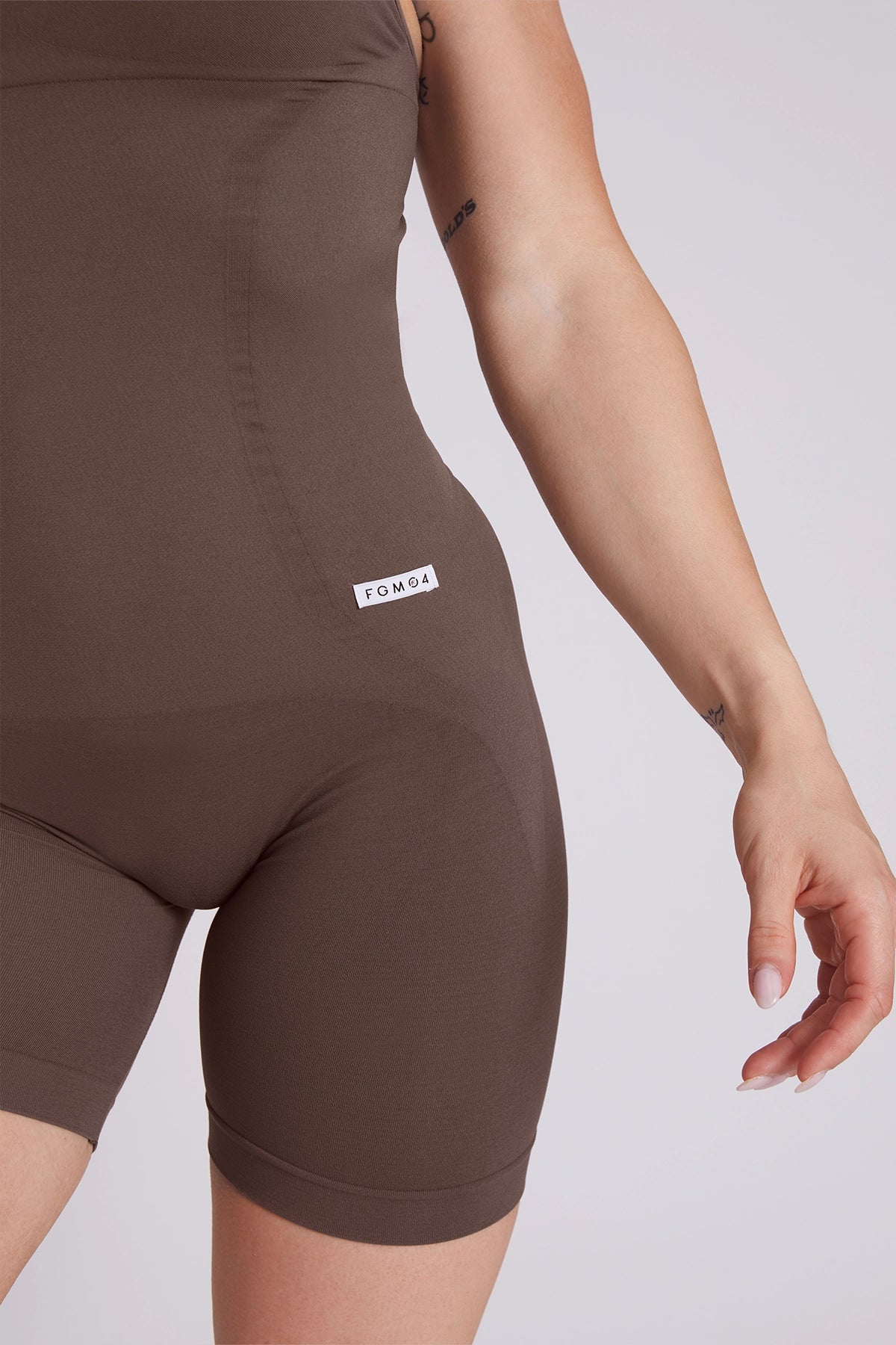 Tuta sportiva push-up con arricciatura con tecnologia FIR Jumpsuit Corta Clio Spalla Larga Potato - FGM04 - ABBIGLIAMENTO - fgm04