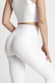 Leggings sportivi con tecnologia FIR push up con arricciatura 
All - Up Bianco - FGM04 - LEGGINGS ANTICELLULITE - fgm04