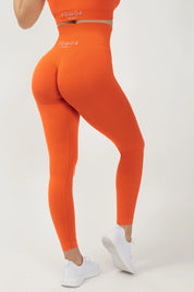 Leggings sportivi con tecnologia FIR push up con arricciatura Gym Fashion Arancione - FGM04 - OFFERTE SPECIALI - fgm04