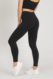 Leggings sportivi con tecnologia FIR soft push up senza arricciatura Confidence Nero - FGM04 - LEGGINGS ANTICELLULITE - fgm04