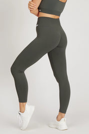 Leggings sportivi con tecnologia FIR soft push up senza arricciatura Confidence Coal Green - FGM04 - LEGGINGS ANTICELLULITE - fgm04