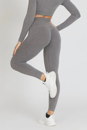 Leggings sportivi con tecnologia FIR push up con arricciatura Essence BambùFIR Stone Scuro - FGM04 - LEGGINGS ANTICELLULITE - fgm04