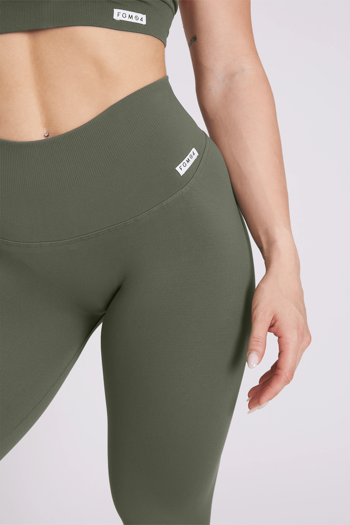 Leggings Push Up CryoFir Verde Militare - FGM04 - LEGGINGS ANTICELLULITE - fgm04