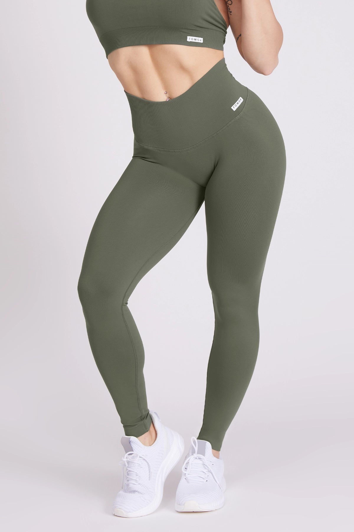 Leggings Push Up CryoFir Verde Militare - FGM04 - LEGGINGS ANTICELLULITE - fgm04