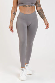 Leggings sportivi con tecnologia FIR push up con arricciatura CryoFir Grigio Satellite - FGM04 - LEGGINGS ANTICELLULITE - fgm04