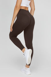 Leggings sportivi con tecnologia FIR soft push up senza arricciatura Shape - Up Fgm04 2.0 Marrone Pancia Piatta - FGM04 - LEGGINGS ANTICELLULITE - fgm04