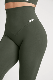 Leggings sportivi con tecnologia FIR push up con arricciatura Gym Fashion Verde - FGM04 - LEGGINGS ANTICELLULITE - fgm04