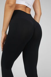 Leggings sportivi con tecnologia FIR soft push up senza arricciatura Shape - Up Fgm04 2.0 Nero Pancia Piatta - FGM04 - LEGGINGS ANTICELLULITE - fgm04