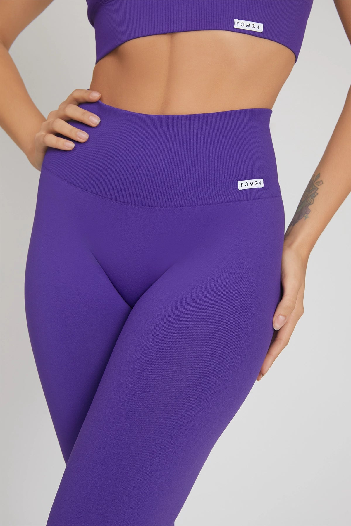 Leggings Nikita Basic Fascione Alto Viola - FGM04 - LEGGINGS ANTICELLULITE - fgm04