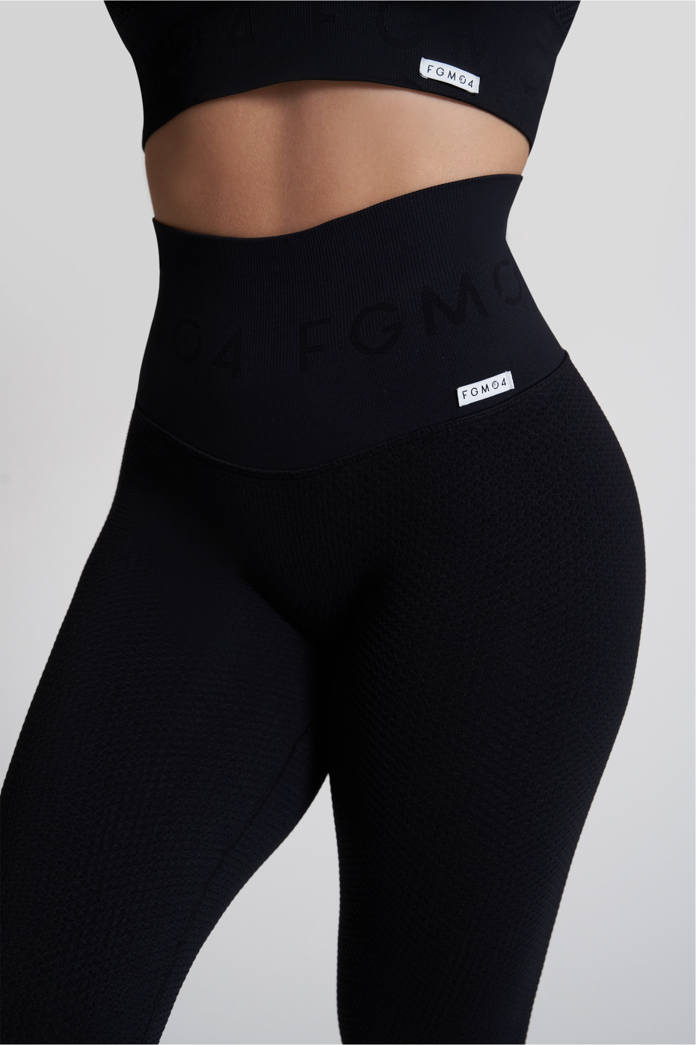 Leggings sportivi con tecnologia FIR push up con arricciatura a bolle Candy Bubble Cryofir Nero - FGM04 - LEGGINGS ANTICELLULITE - fgm04