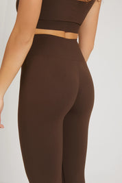 Leggings sportivi con tecnologia FIR soft push up senza arricciatura Confidence Cioccolato - FGM04 - LEGGINGS ANTICELLULITE - fgm04