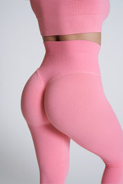 Leggings sportivi con tecnologia FIR push up con arricciatura a bolle Candy Bubble Cryofir Plumeria - FGM04 - LEGGINGS ANTICELLULITE - fgm04