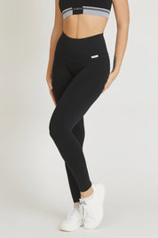 Leggings sportivi con tecnologia FIR push up con arricciatura All - Up Nero Liquirizia - FGM04 - LEGGINGS ANTICELLULITE - fgm04