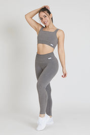 Leggings sportivi con tecnologia FIR push up con arricciatura Essence BambùFIR Stone Scuro - FGM04 - LEGGINGS ANTICELLULITE - fgm04