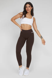 Leggings sportivi con tecnologia FIR soft push up senza arricciatura Shape - Up Fgm04 2.0 Marrone Pancia Piatta - FGM04 - LEGGINGS ANTICELLULITE - fgm04