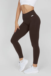 Leggings sportivi con tecnologia FIR soft push up senza arricciatura Shape - Up Fgm04 2.0 Marrone Pancia Piatta - FGM04 - LEGGINGS ANTICELLULITE - fgm04