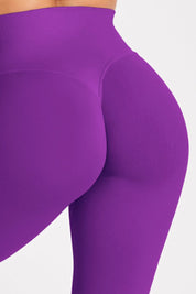 Leggings sportivi con tecnologia FIR push up con arricciatura All - Up Violet - FGM04 - LEGGINGS ANTICELLULITE - fgm04