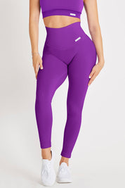 Leggings sportivi con tecnologia FIR push up con arricciatura All - Up Violet - FGM04 - LEGGINGS ANTICELLULITE - fgm04