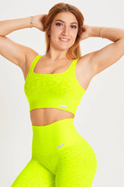 Top sportivo con spalline larghe Jungle Leopardo Giallo Fluo Taglia Unica - FGM04 - Maglie e Top - fgm04