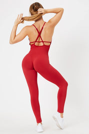 Tuta sportiva con tecnologia FIR Jumpsuit Lussuria Rosso Lampone - FGM04 - ABBIGLIAMENTO - fgm04