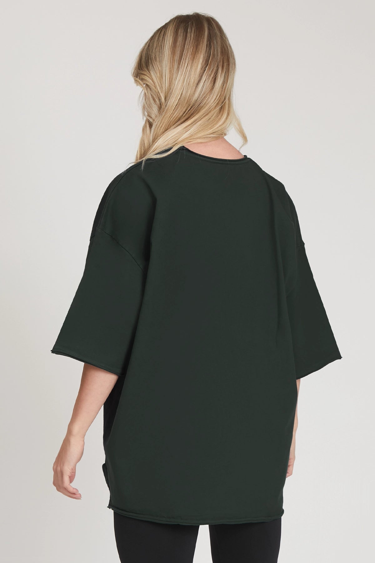 Maglia sportiva t-shirt in cotone oversize unisex WorkOut Extra Large Verde Pino - FGM04 - Linea Ikonic - fgm04